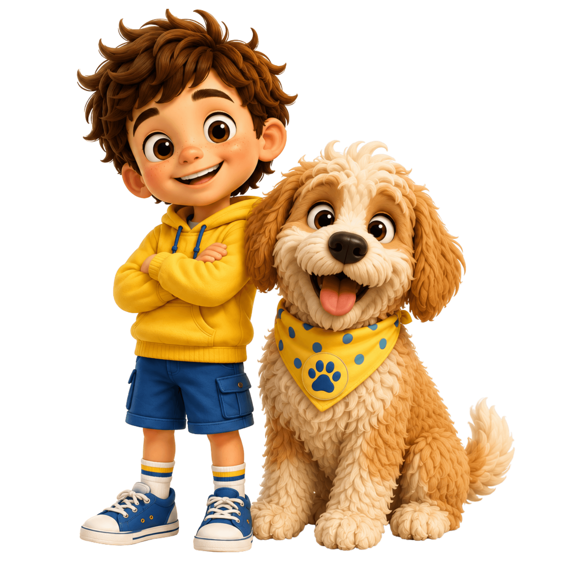 Olli and Skip together, the main brand artwork